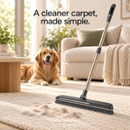 FurSweep pet hair broom on carpet
