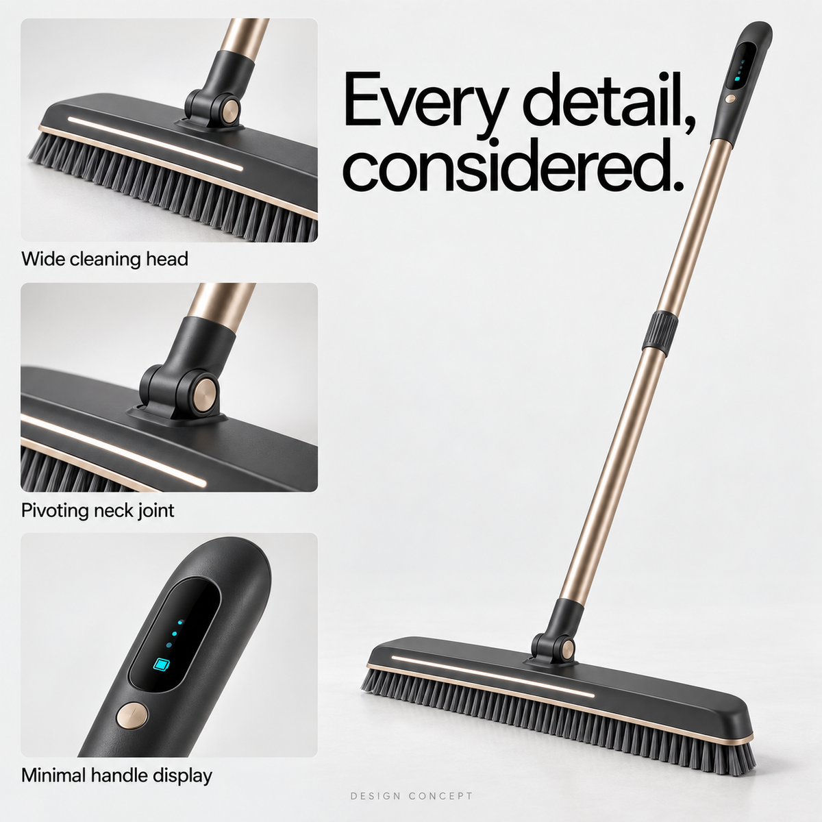FurSweep head joint and handle details